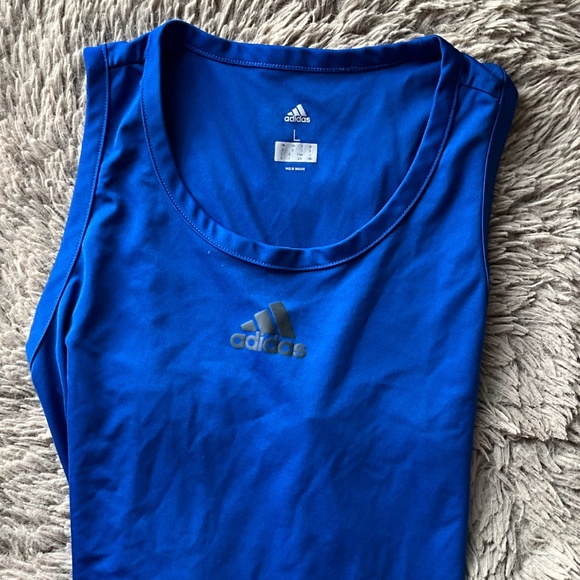 Mens workout Adidas blue tank - Picture 1 of 2